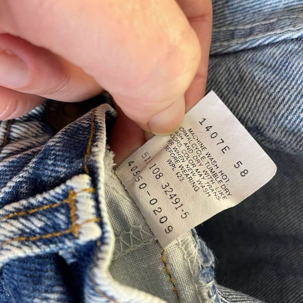Vintage 90's Levi's Jeans Mens 33 Acid Wash Made In USA Denim Cotton Tapered - Picture 9 of 12